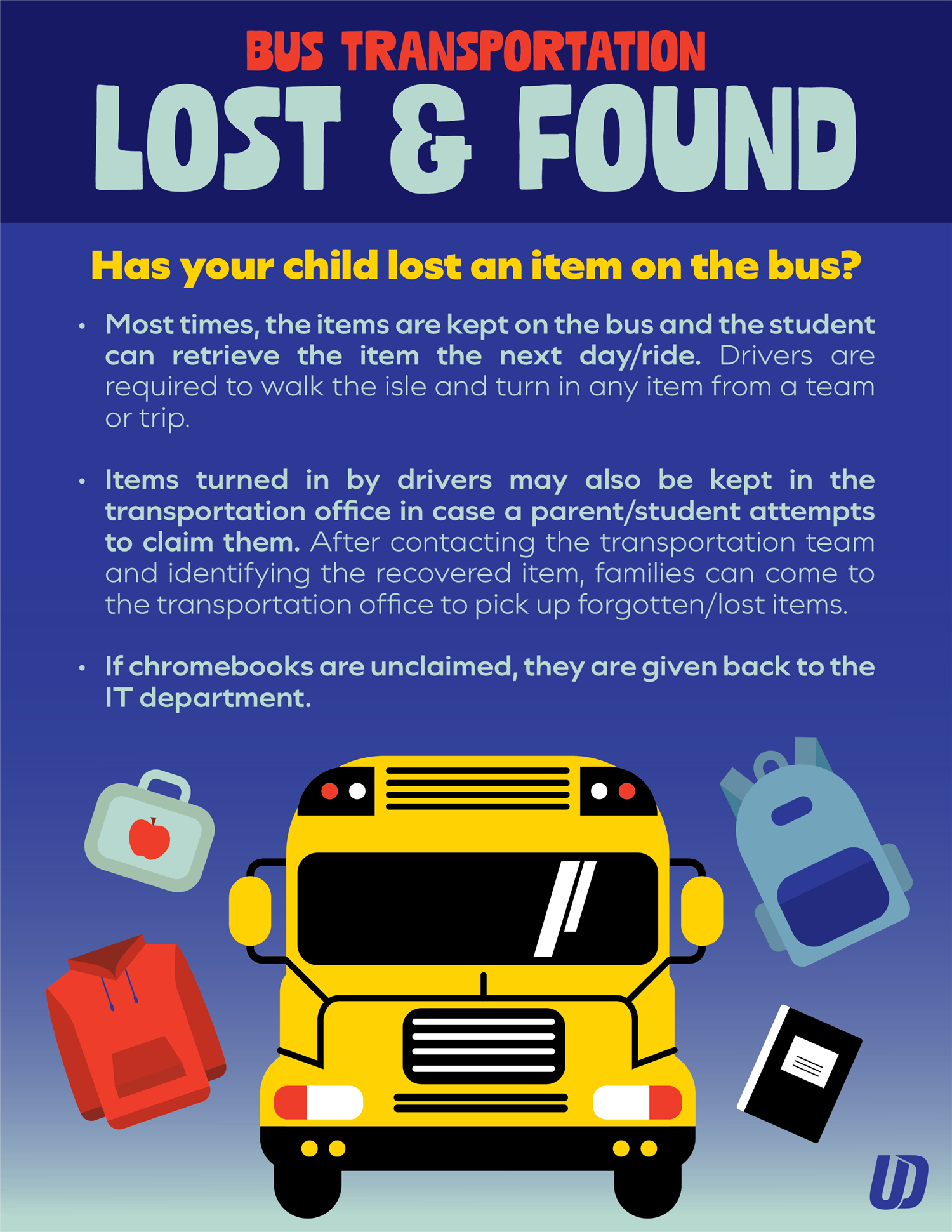 Scholol Bus Lost and Found