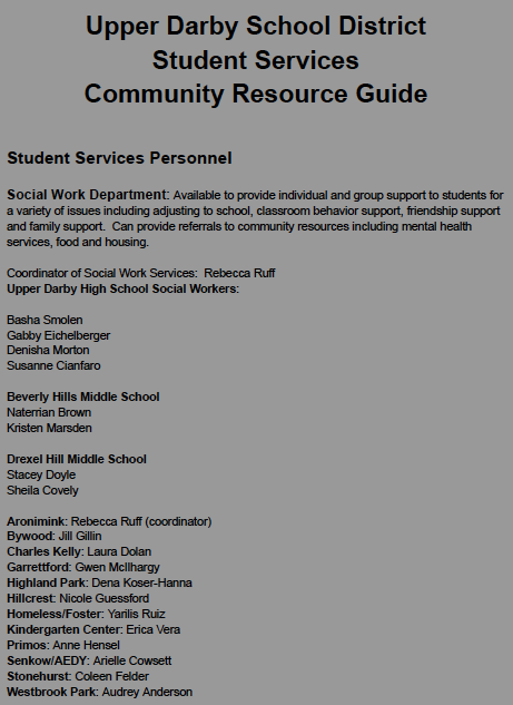 2022-2023 Mental Health Services Resource Guide 