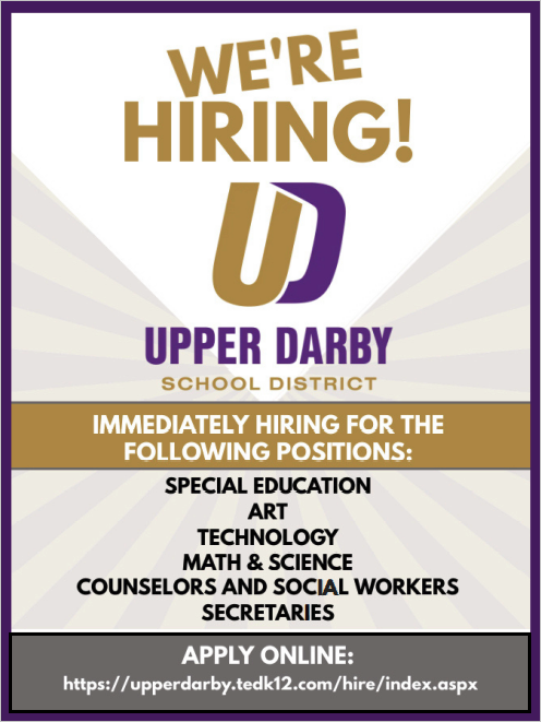 UDSD We're hiring flyer 