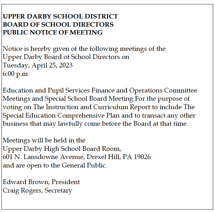  Special Meeting