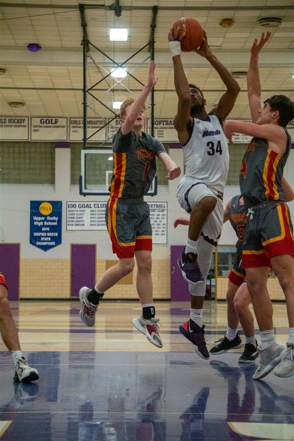 Upper Darby High School Boys' basketball varsity team vs Penncrest 1/14/2023