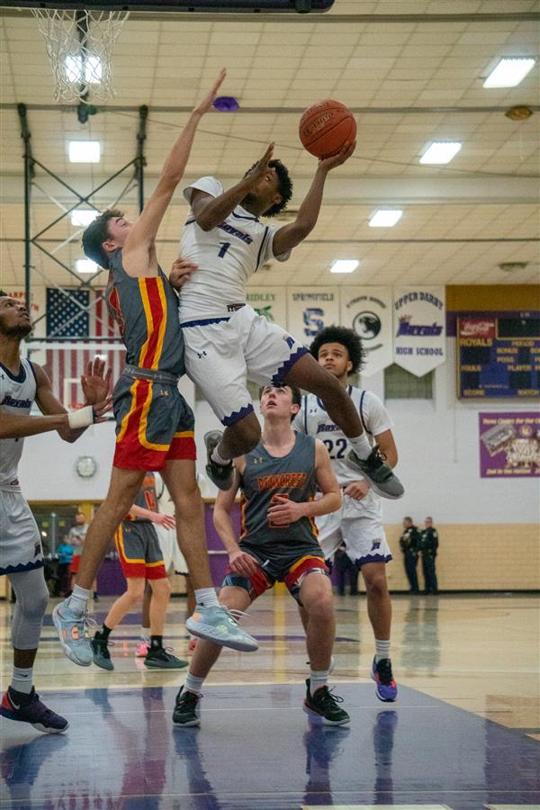 Upper Darby High School Boys' basketball varsity team vs Penncrest 1/14/2023