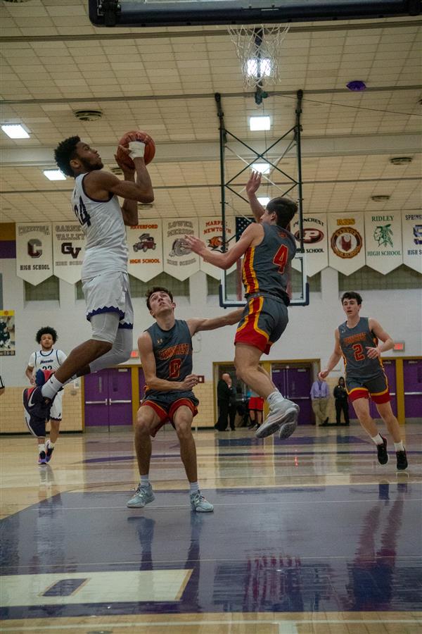 Upper Darby High School Boys' basketball varsity team vs Penncrest 1/14/2023