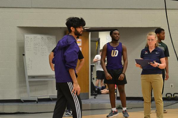 Upper Darby High School Boys' indoor track throwers meet at Germantown Academy (2.8.23)