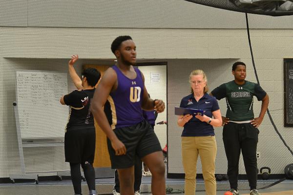 Upper Darby High School Boys' indoor track throwers meet at Germantown Academy (2.8.23)